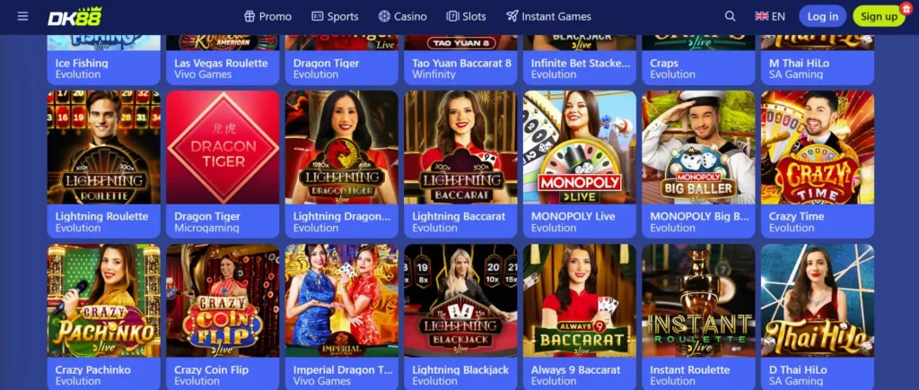 Live Dealer Tables