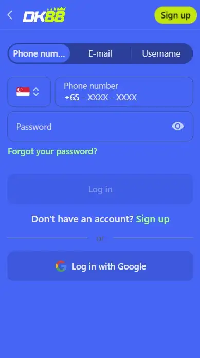 Mobile Login DK88 Casino App