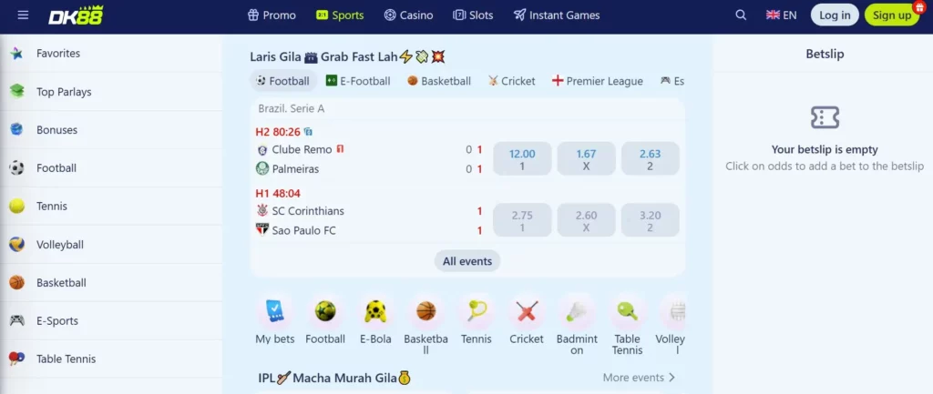 Popular Sports at DK88